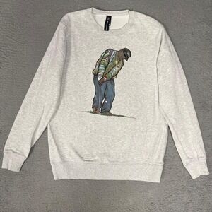 Birds of Condor x Big Floppa Sweater Men's Size M Gray Golf Slackertide Pullover